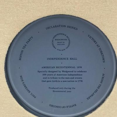 Framed Wedgwood Jasperware Collector's Plates, American Independence