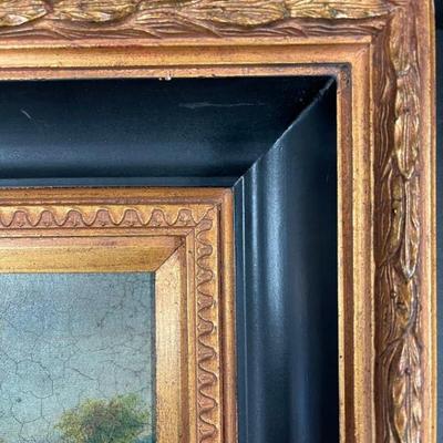 B Dalton Landscape Art on Canvas, Custom Framed