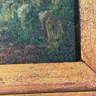 B Dalton Landscape Art on Canvas, Custom Framed