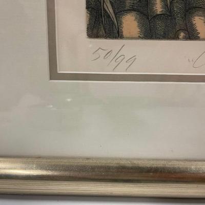 Custom Framed Limited Edition Lithograph, Signed