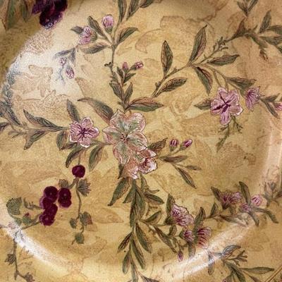Chinese Porcelain Charger/Plate with Metal Stand