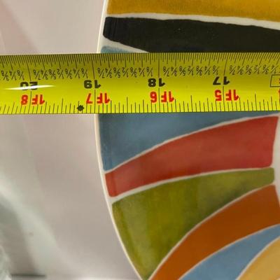 Crate & Barrel Luli Sanchez Large Round Charger & Matching Bowl