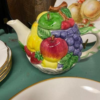 Lot of Fruit Themed Porcelain