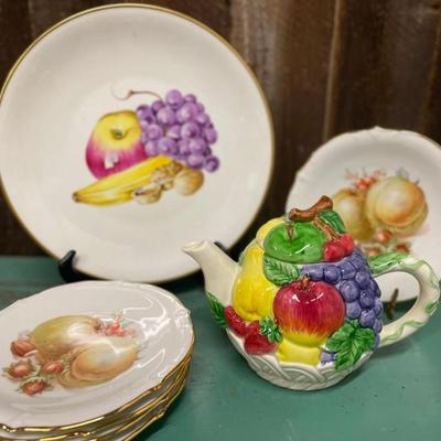 Lot of Fruit Themed Porcelain