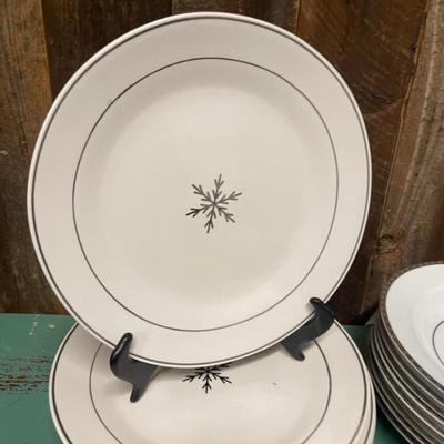 Lot of Snowflake Dishes