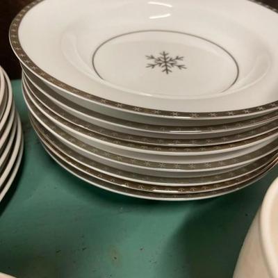 Lot of Snowflake Dishes