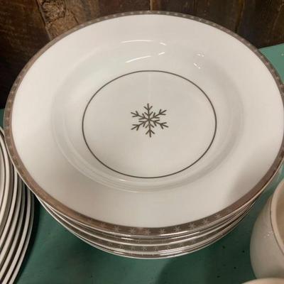 Lot of Snowflake Dishes