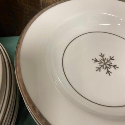 Lot of Snowflake Dishes