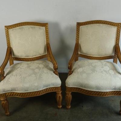 Pair of Custom Upholstered Bernhardt Chairs