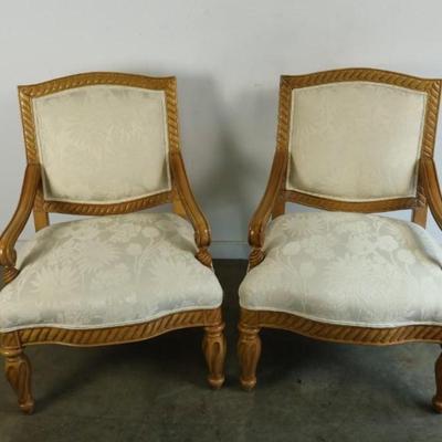 Pair of Custom Upholstered Bernhardt Chairs