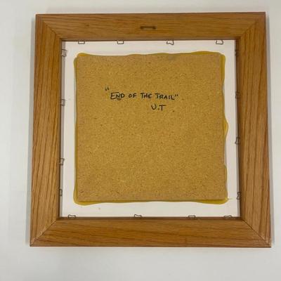 Custom Framed Sand Painting "End of The Trail"