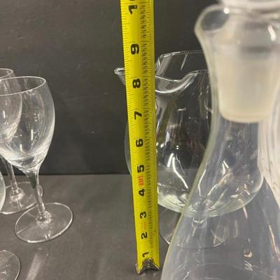 Lot of Clear Glass Barware & Smokey Glass Martini Glasses