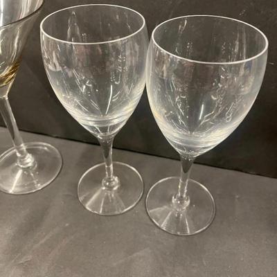 Lot of Clear Glass Barware & Smokey Glass Martini Glasses