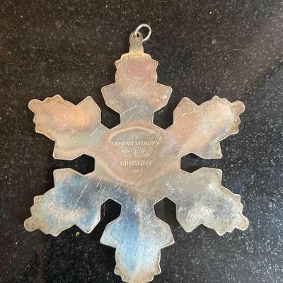Gotham 1997 Sterling Silver Christmas Snowflake Ornament