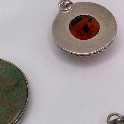Lot of Sterling Silver & Costume Jewelry Pendants I
