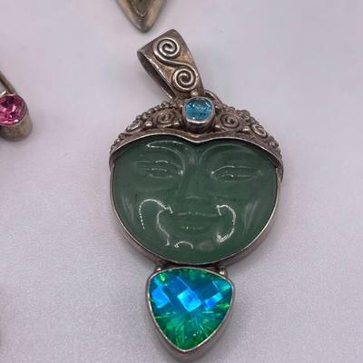 Lot of Sterling Silver & Costume Jewelry Pendants II