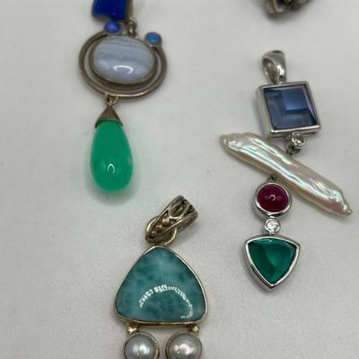 Lot of Sterling Silver & Costume Jewelry Pendants III