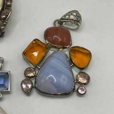 Lot of Sterling Silver & Costume Jewelry Pendants III