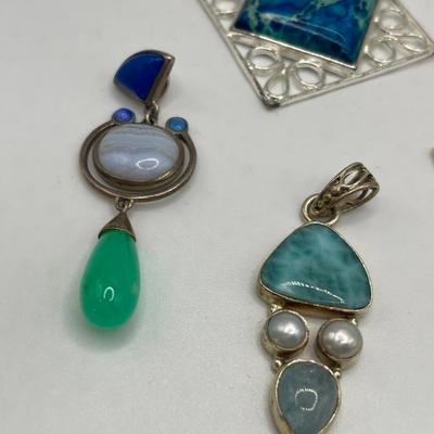 Lot of Sterling Silver & Costume Jewelry Pendants III