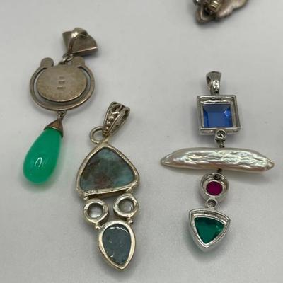 Lot of Sterling Silver & Costume Jewelry Pendants III
