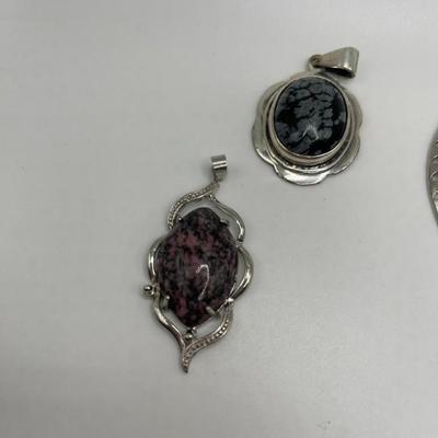 Lot of Sterling Silver & Costume Jewelry Pendants IV