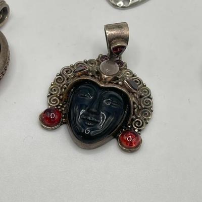 Lot of Sterling Silver & Costume Jewelry Pendants IV