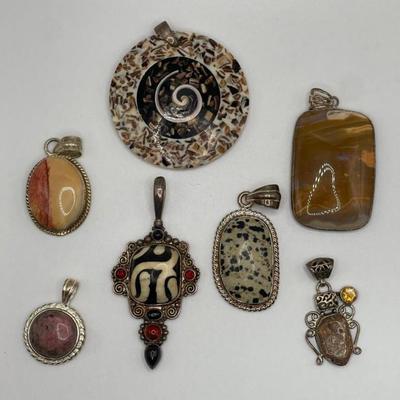 Lot of Sterling Silver & Costume Jewelry Pendants V