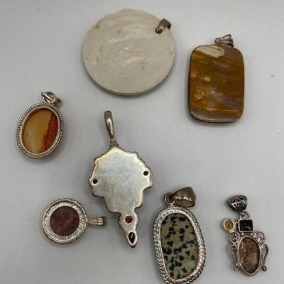 Lot of Sterling Silver & Costume Jewelry Pendants V