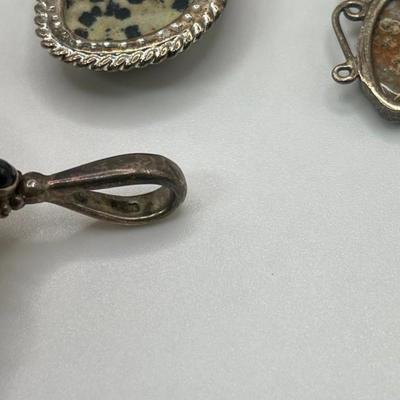 Lot of Sterling Silver & Costume Jewelry Pendants V