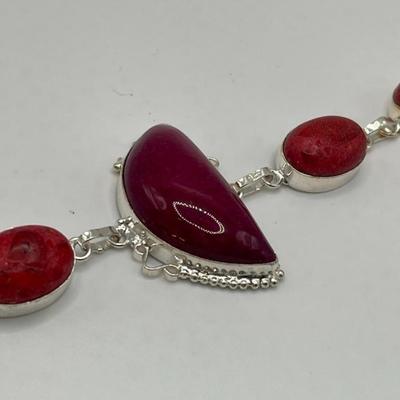 Sterling Silver Bracelet Set with Stones