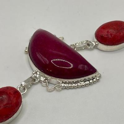 Sterling Silver Bracelet Set with Stones