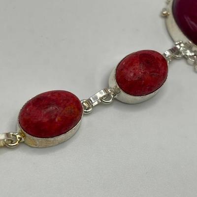 Sterling Silver Bracelet Set with Stones