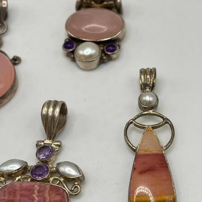 Lot of Sterling Silver & Costume Jewelry Pendants VI