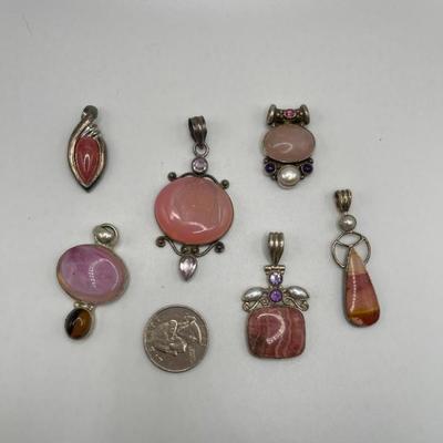 Lot of Sterling Silver & Costume Jewelry Pendants VI