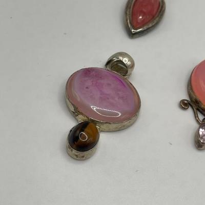 Lot of Sterling Silver & Costume Jewelry Pendants VI