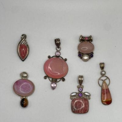 Lot of Sterling Silver & Costume Jewelry Pendants VI