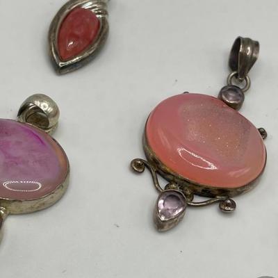 Lot of Sterling Silver & Costume Jewelry Pendants VI