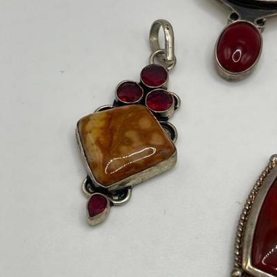 Lot of Sterling Silver & Costume Jewelry Pendants VII