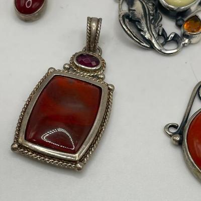 Lot of Sterling Silver & Costume Jewelry Pendants VII