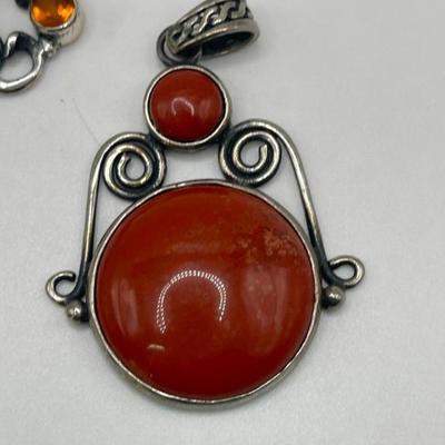 Lot of Sterling Silver & Costume Jewelry Pendants VII