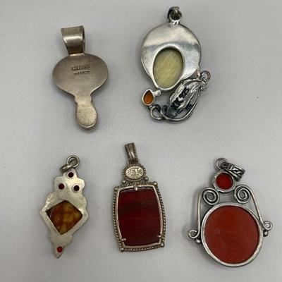 Lot of Sterling Silver & Costume Jewelry Pendants VII