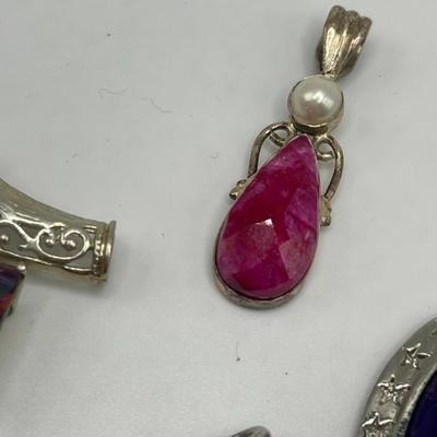 Lot of Sterling Silver & Costume Jewelry Pendants VIII
