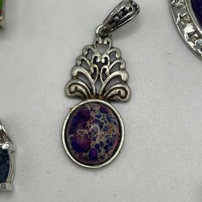 Lot of Sterling Silver & Costume Jewelry Pendants VIII