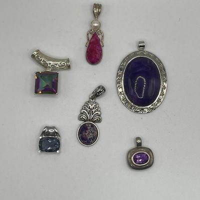 Lot of Sterling Silver & Costume Jewelry Pendants VIII
