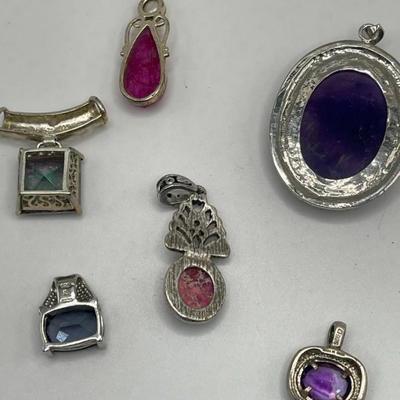 Lot of Sterling Silver & Costume Jewelry Pendants VIII