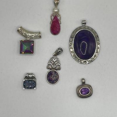 Lot of Sterling Silver & Costume Jewelry Pendants VIII