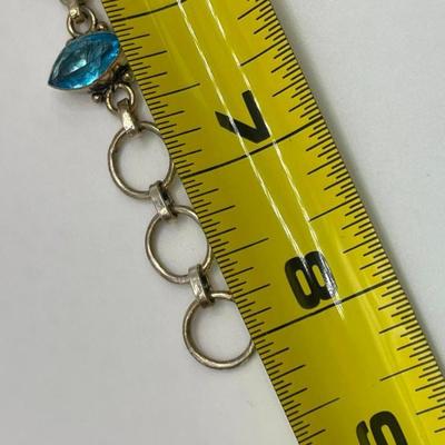 Sterling Silver Bracelet with Assorted Beads