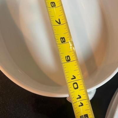 Lot of 3 White Porcelain Serving Dishes