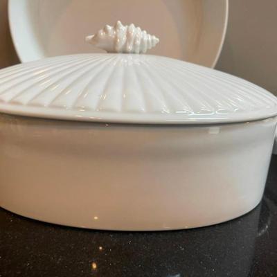 Lot of 3 White Porcelain Serving Dishes