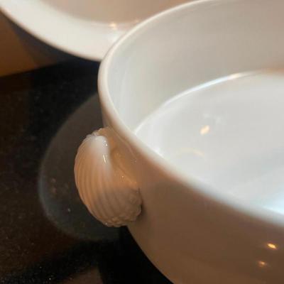 Lot of 3 White Porcelain Serving Dishes